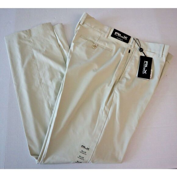 RLX Ralph Lauren Men's Sz 36x32 Basic Sand/Beige Tailored Fit Golf Pants - Picture 11 of 11